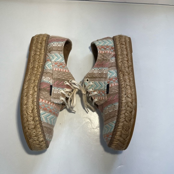 Gaimo Tie Espadrilles Multicolor Low Top Lace Up Aztec Casual Shoes women’s 39 - Picture 6 of 11